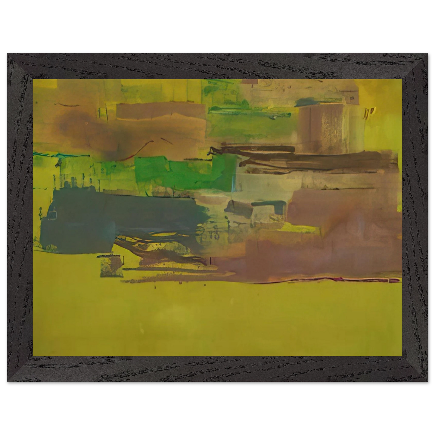 Helen Frankenthaler - August Deep - 1978 Wall art - 30x40 cm / 12x16 inches - Premium Wooden Framed Poster With Fine Art Paper-canvas - Wood frame