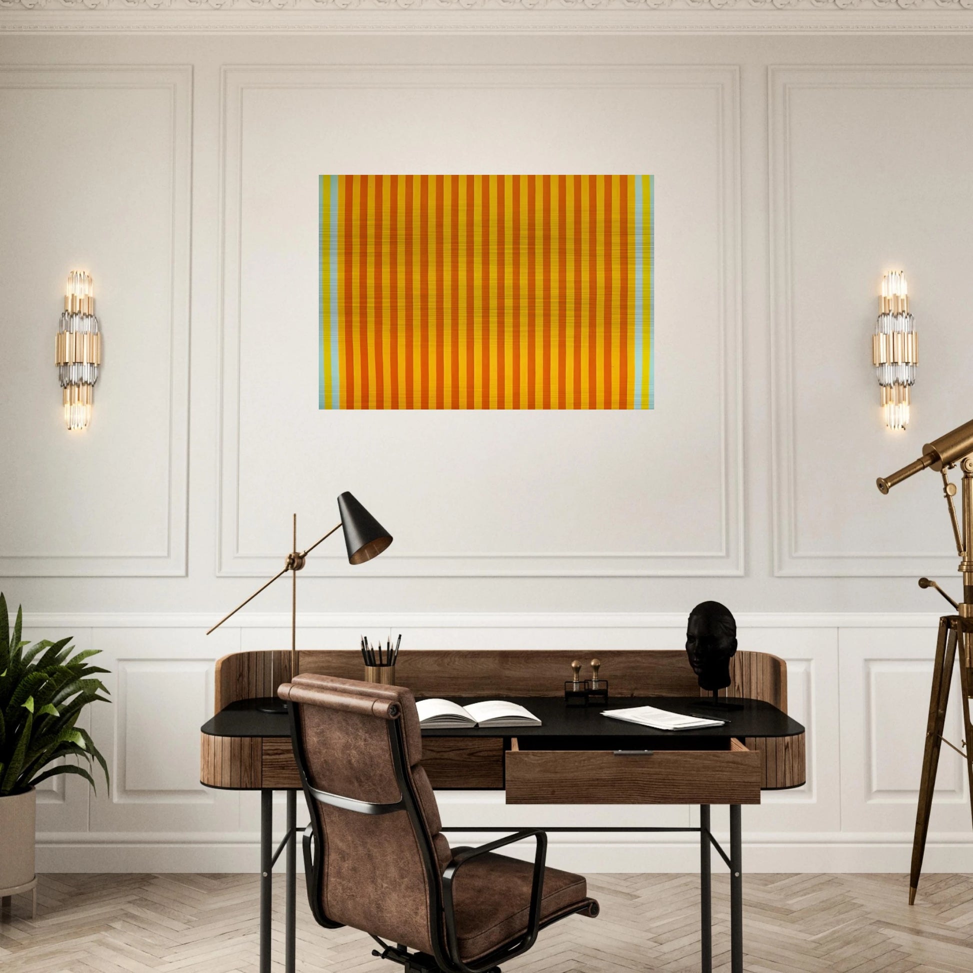 Sunball - 1960 - Gene Davis Brushed Aluminum Print - 70x100 cm / 28x40 inches | Gene Davis Aluminum Print | Gene Davis Prints