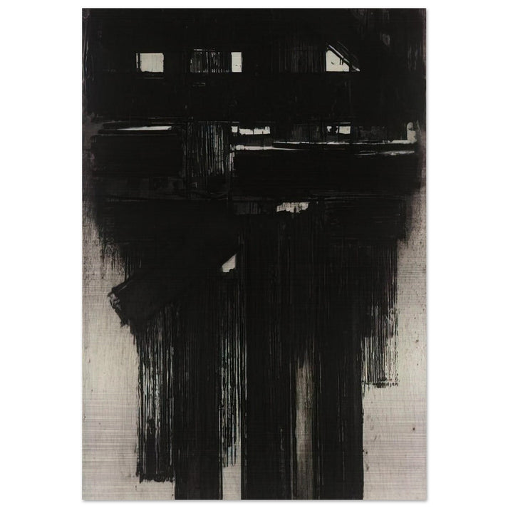 Untitled Intaglio - 1956 - Pierre Soulages Brushed Aluminum Print - 70x100 cm / 28x40 inches | Pierre Soulages Aluminum Print | Pierre Soulages Prints