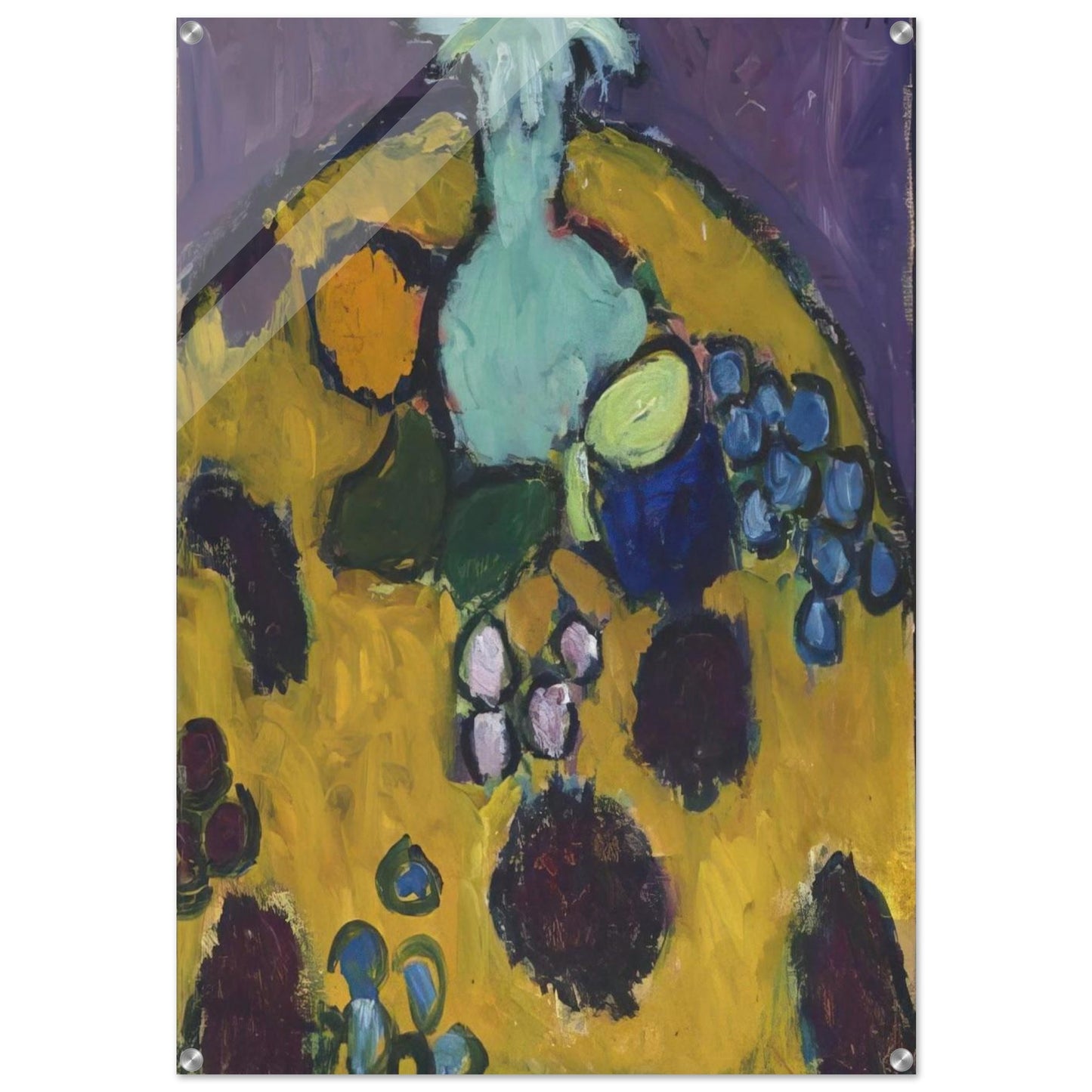 STILLEBEN MIT GESTICKTER DECKE 1910 - Alexej von Jawlensky Acrylic Print - 70x100 cm / 28x40″ inches