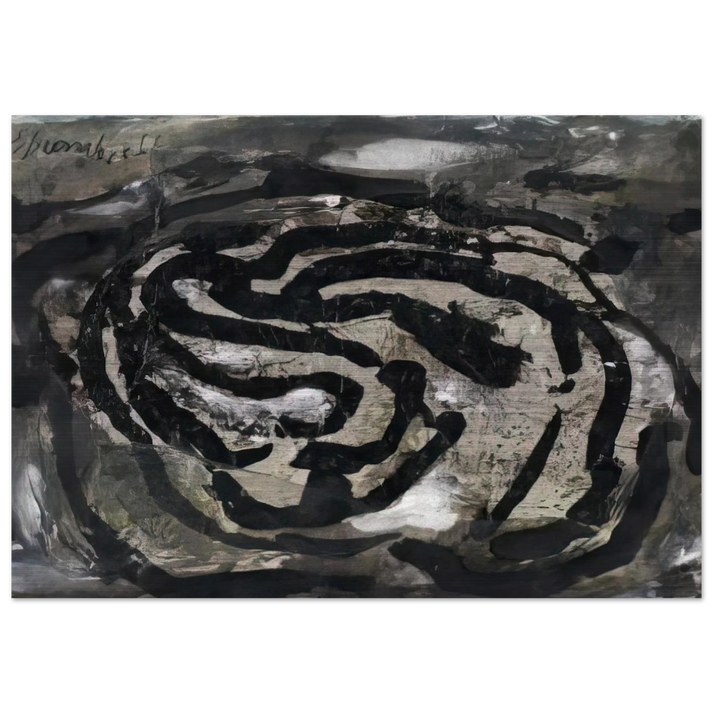 Untitled EL X - 1966 - Emil Schumacher Brushed Aluminum Print - 70x100 cm / 28x40 inches | Emil Schumacher Aluminum Print | Emil Schumacher Prints