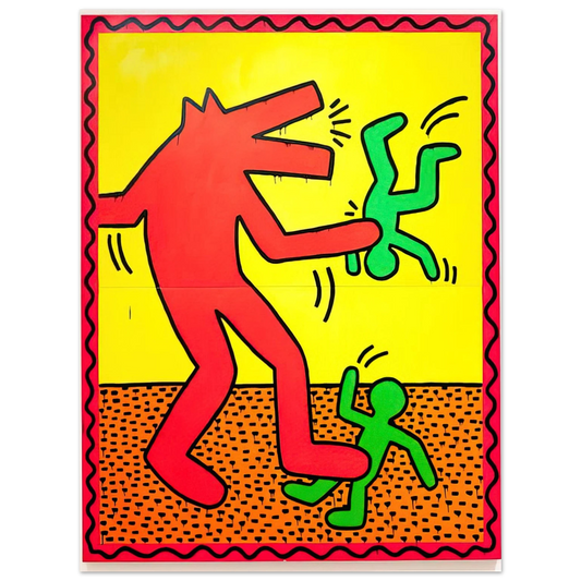 Keith Haring - UNTITLED 1982 1  75x100 cm / 30x40inches Fine Art Poster | Keith Haring Art For Sale