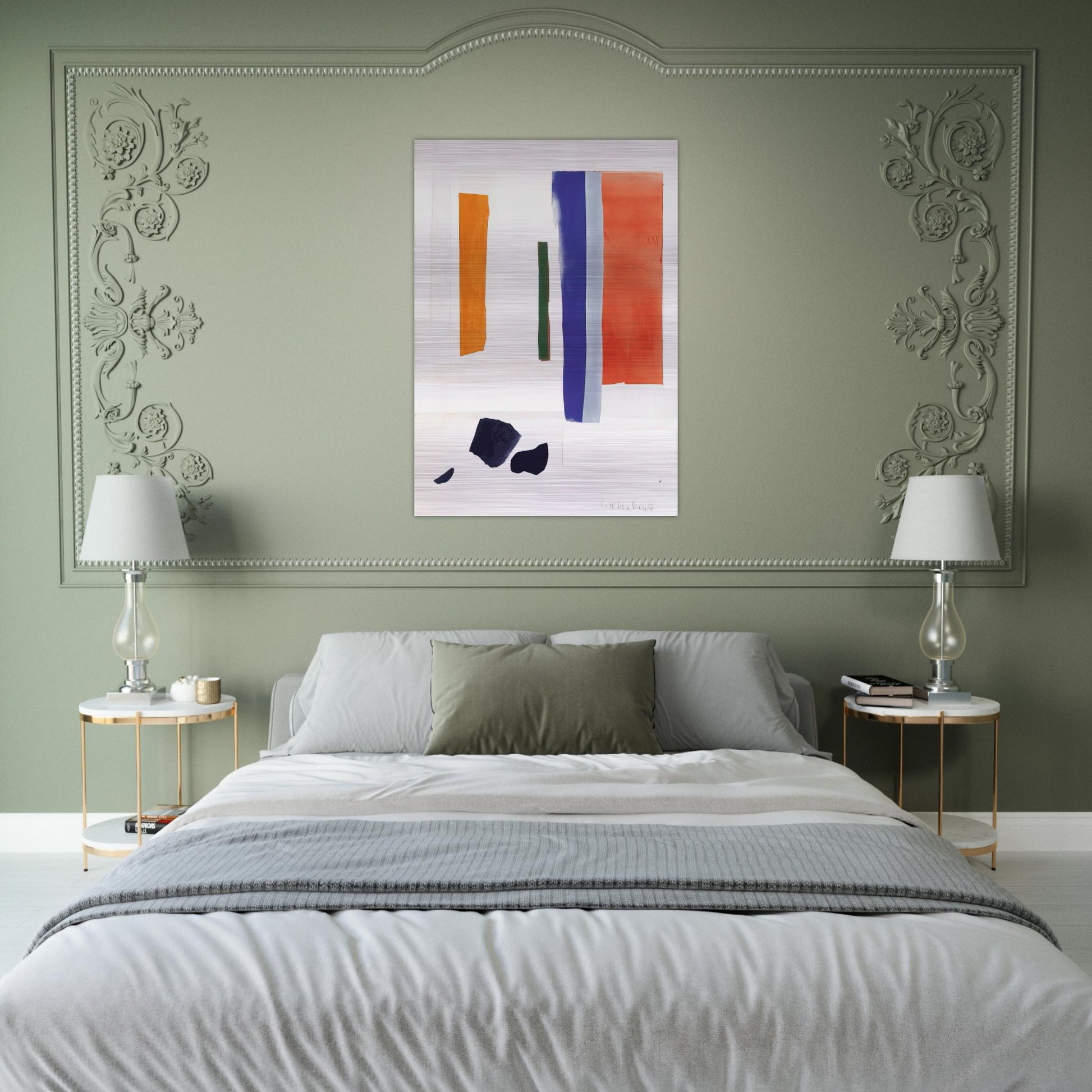UNTITLED 1978 - Esteban Vicente Brushed Aluminum Print - 70x100 cm / 28x40 inches | Esteban Vicente Aluminum Print | Esteban Vicente Prints