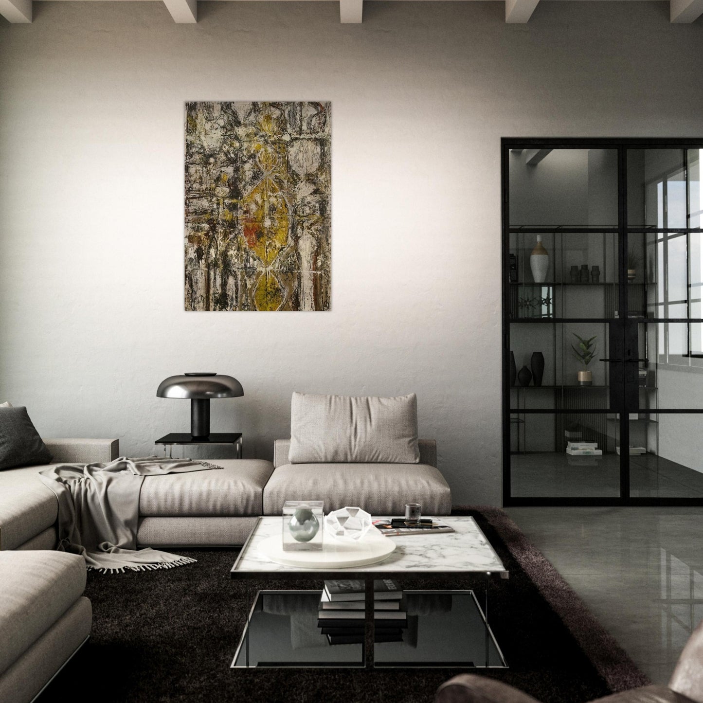 Cascella II - 1952 - Richard Pousette-Dart Brushed Aluminum Print - 70x100 cm / 28x40 inches | Richard Pousette-Dart Aluminum Print | Richard Pousette-Dart Prints