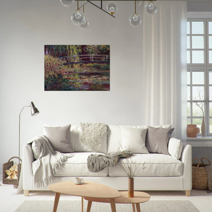 The Japanese Bridge The Water-Lily Pond, Symphony in Rose - claude monet Brushed Aluminum Print - 70x100 cm / 28x40 inches | claude monet Aluminum Print | claude monet Prints