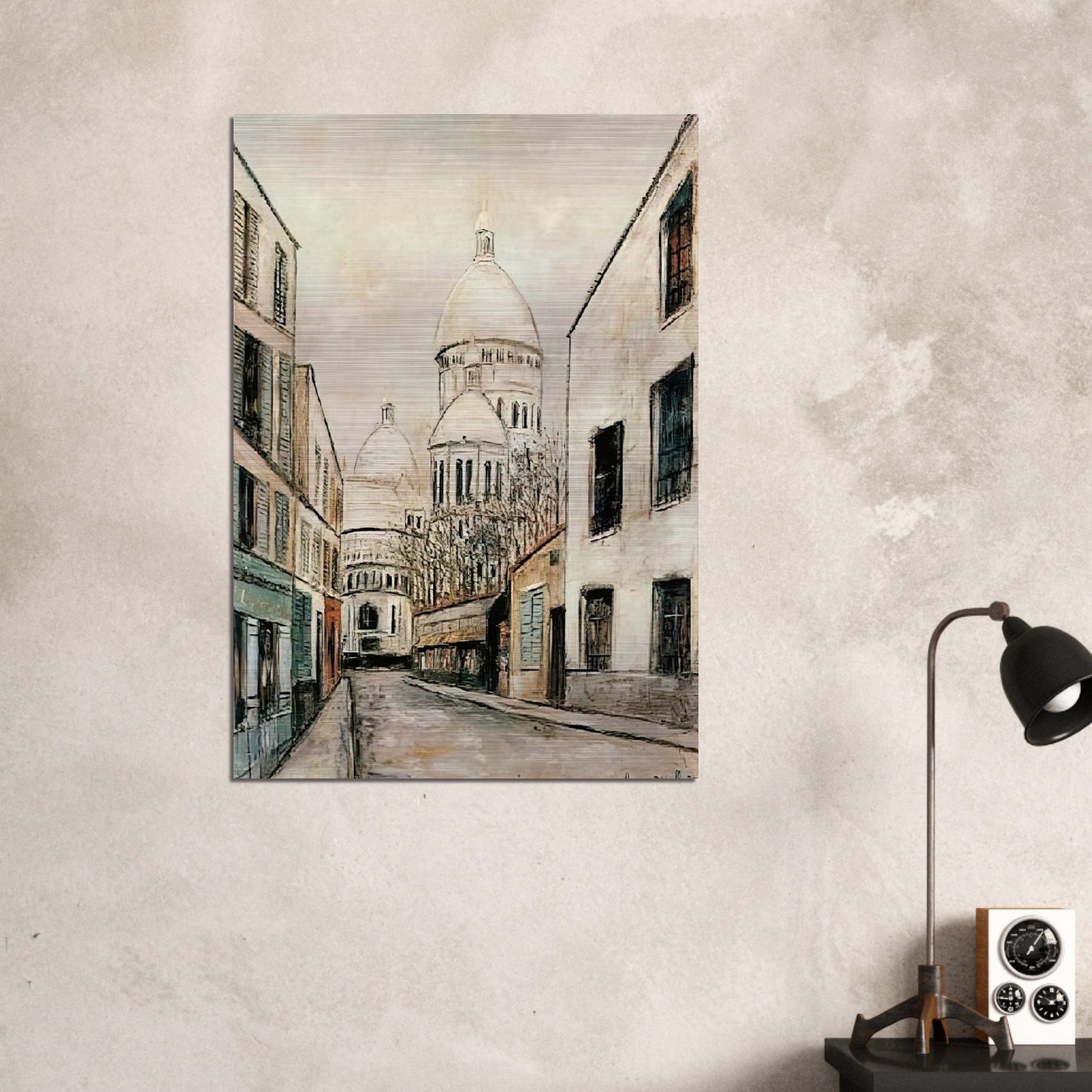 SACRE COEUR 1 - Maurice Utrillo Brushed Aluminum Print - 70x100 cm / 28x40 inches | Maurice Utrillo Aluminum Print | Maurice Utrillo Prints