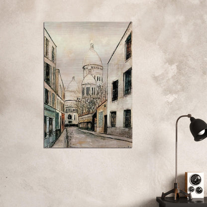 SACRE COEUR 1 - Maurice Utrillo Brushed Aluminum Print - 70x100 cm / 28x40 inches | Maurice Utrillo Aluminum Print | Maurice Utrillo Prints
