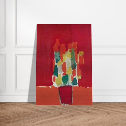 Fleurs rouges - 1952 - Nicolas de Stael Brushed Aluminum Print - 70x100 cm / 28x40 inches | Nicolas de Stael Aluminum Print | Nicolas de Stael Prints