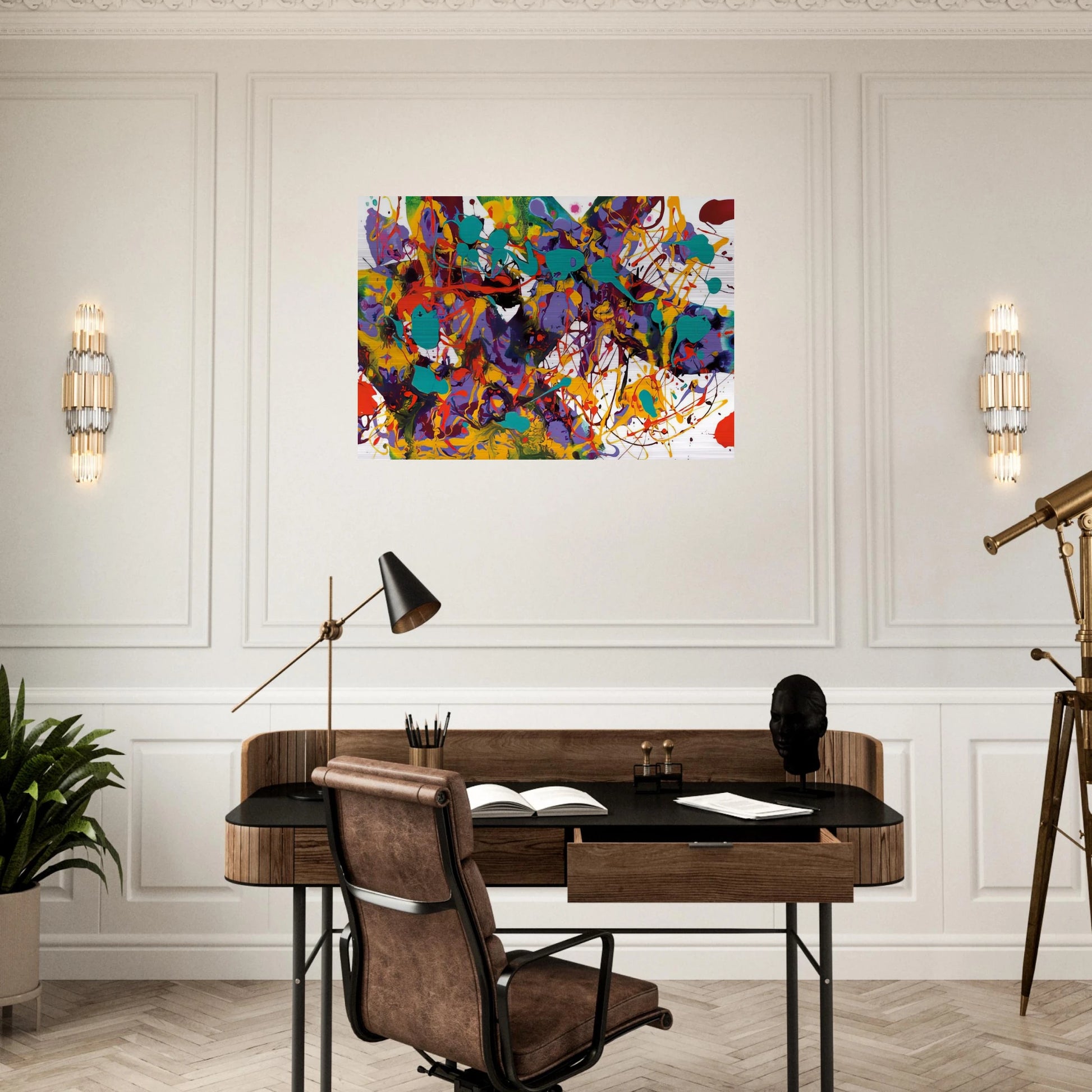 Untitled  SFP94-35  SFF 1711  - Sam Francis Brushed Aluminum Print - 70x100 cm / 28x40 inches | Sam Francis Aluminum Print | Sam Francis Prints