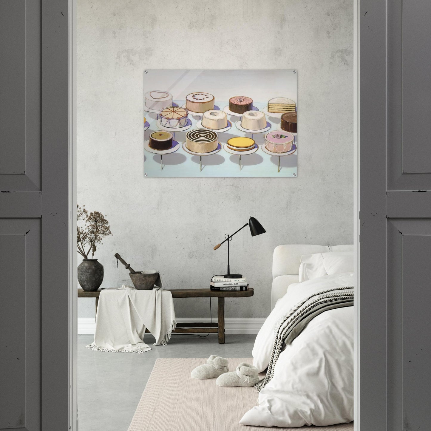 Cakes - 1963 - Wayne Thiebaud Acrylic Print - 70x100 cm / 28x40″ inches