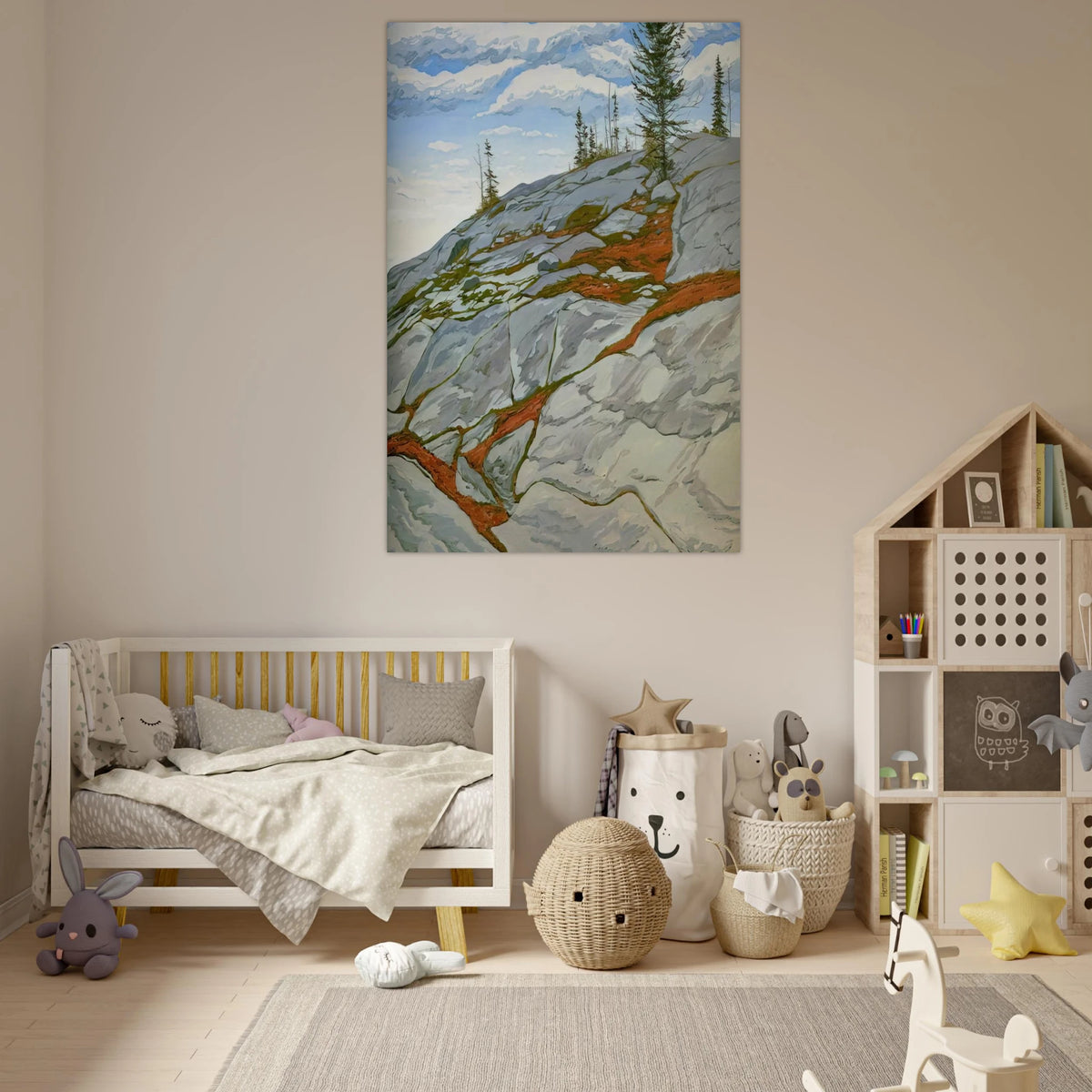 Blueberries in Fissures - 1983 - Neil Welliver Art Prints - 100x150 cm / 40x60″ inches | Neil Welliver Poster | Neil Welliver Prints