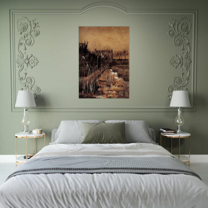 Ditch - Vincent van Gogh Brushed Aluminum Print - 70x100 cm / 28x40 inches | Vincent van Gogh Aluminum Print | Vincent van Gogh Prints