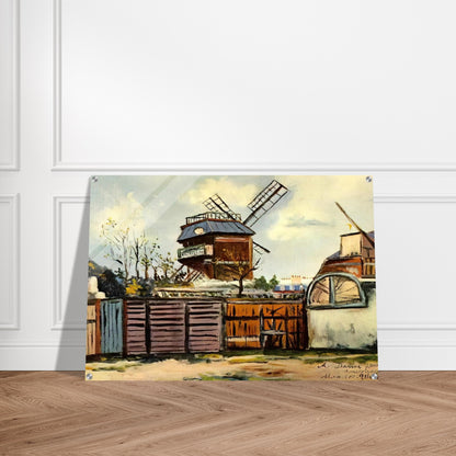 MOULIN DE LA GALETTE 6 - Maurice Utrillo Acrylic Print - 70x100 cm / 28x40″ inches