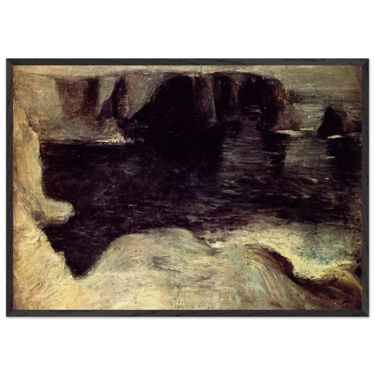 SEASCAPE AT GOULPHAR 1896 - Henri Matisse 70x100 cm / 28x40 inches Framed Art Print – Black Wooden Frame