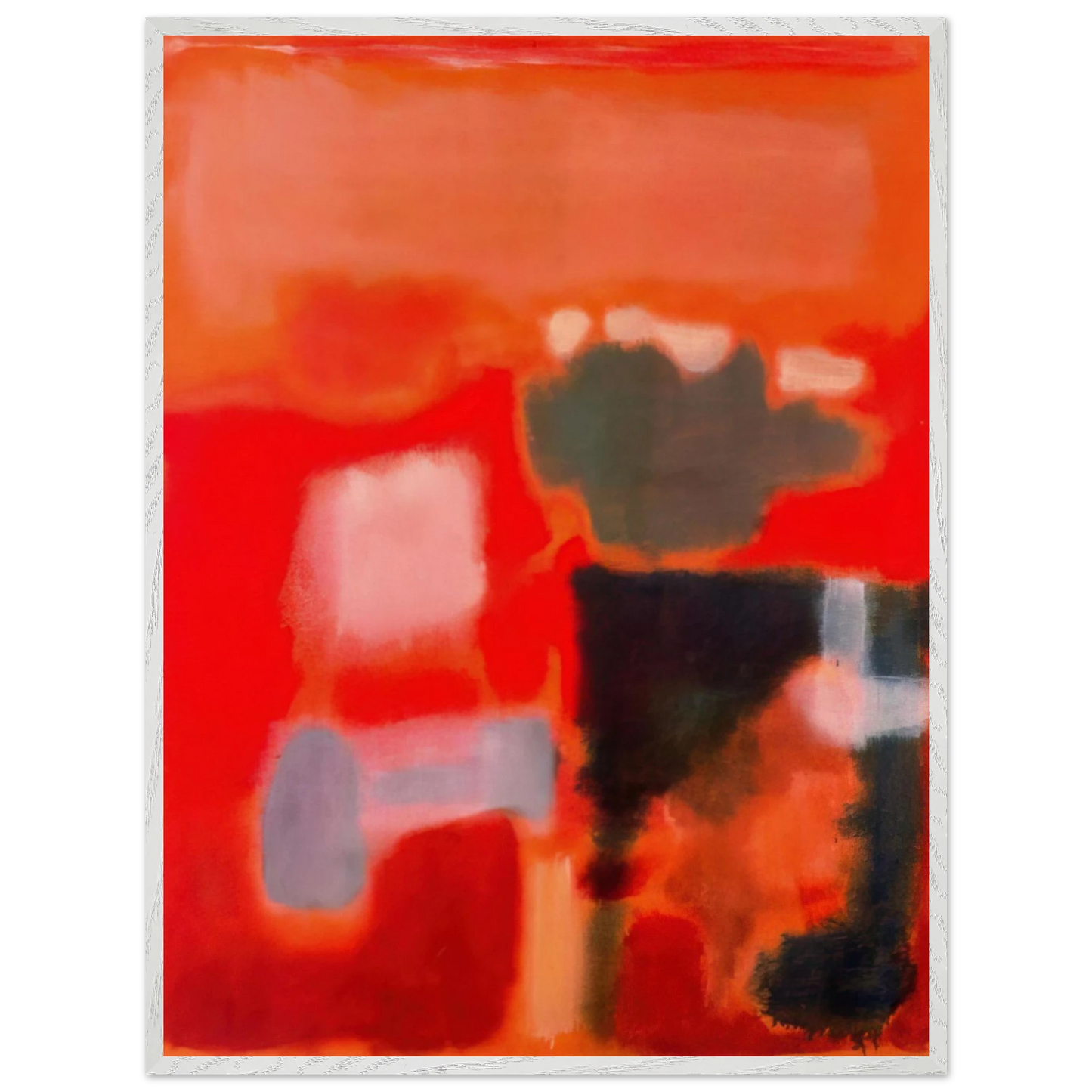 Mark Rothko - No.1 - 1949 Wall Art - 21x29.7 cm / 8x12" - Premium Wooden Framed Poster With Fine Art Paper-canvas - White frame