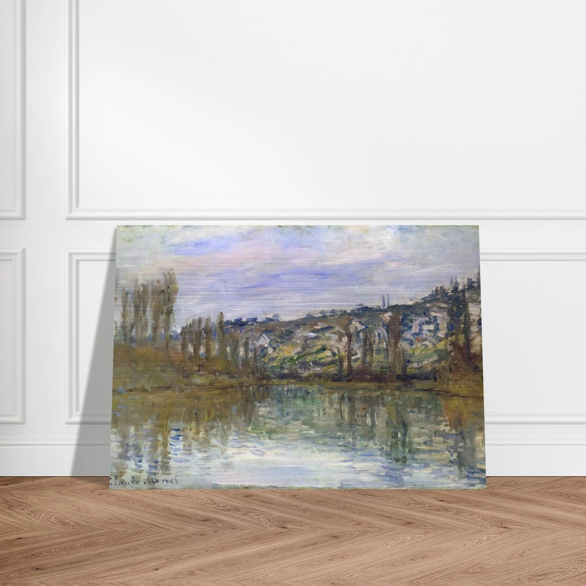 The Seine near Vetheuil - claude monet Brushed Aluminum Print - 70x100 cm / 28x40 inches | claude monet Aluminum Print | claude monet Prints