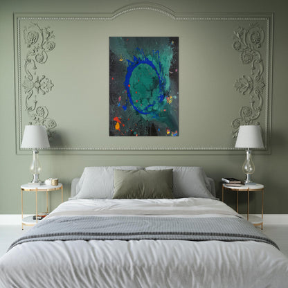 Jade Buddha 23.07.08 - 2008 - John Hoyland Brushed Aluminum Print - 70x100 cm / 28x40 inches | John Hoyland Aluminum Print | John Hoyland Prints