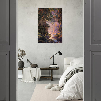The Old Glen Mill Large - Maxfield Parrish Brushed Aluminum Print - 70x100 cm / 28x40 inches | Maxfield Parrish Aluminum Print | Maxfield Parrish Prints