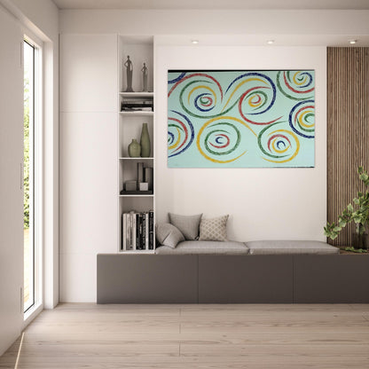 Cercles du Matin - 1992 - Piero Dorazio Art Prints - 100x150 cm / 40x60″ inches | Piero Dorazio Poster | Piero Dorazio Prints