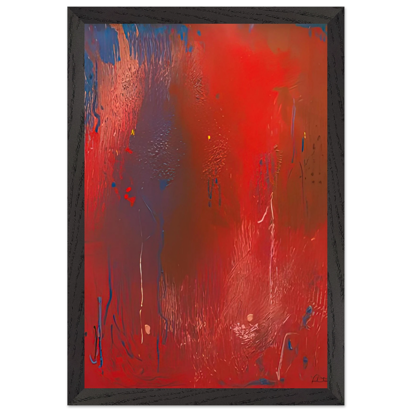 Helen Frankenthaler - Warrior, 1991- Wall Art - 21x29.7 cm / 8x12" - Premium Wooden Framed Poster With Fine Art Paper-canvas - White frame