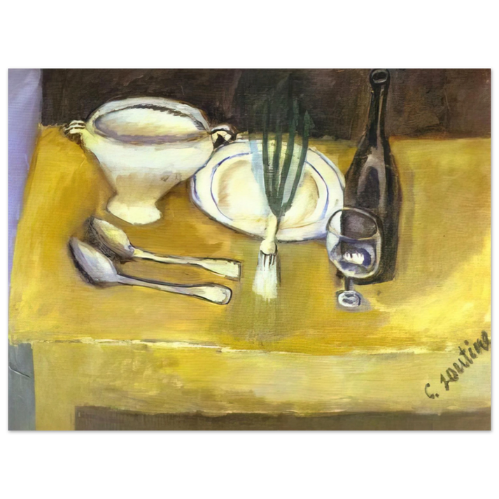 Chaim Soutine - STILL LIFE WITH SOUP TUREEN  75x100 cm / 30x40inches Fine Art Poster