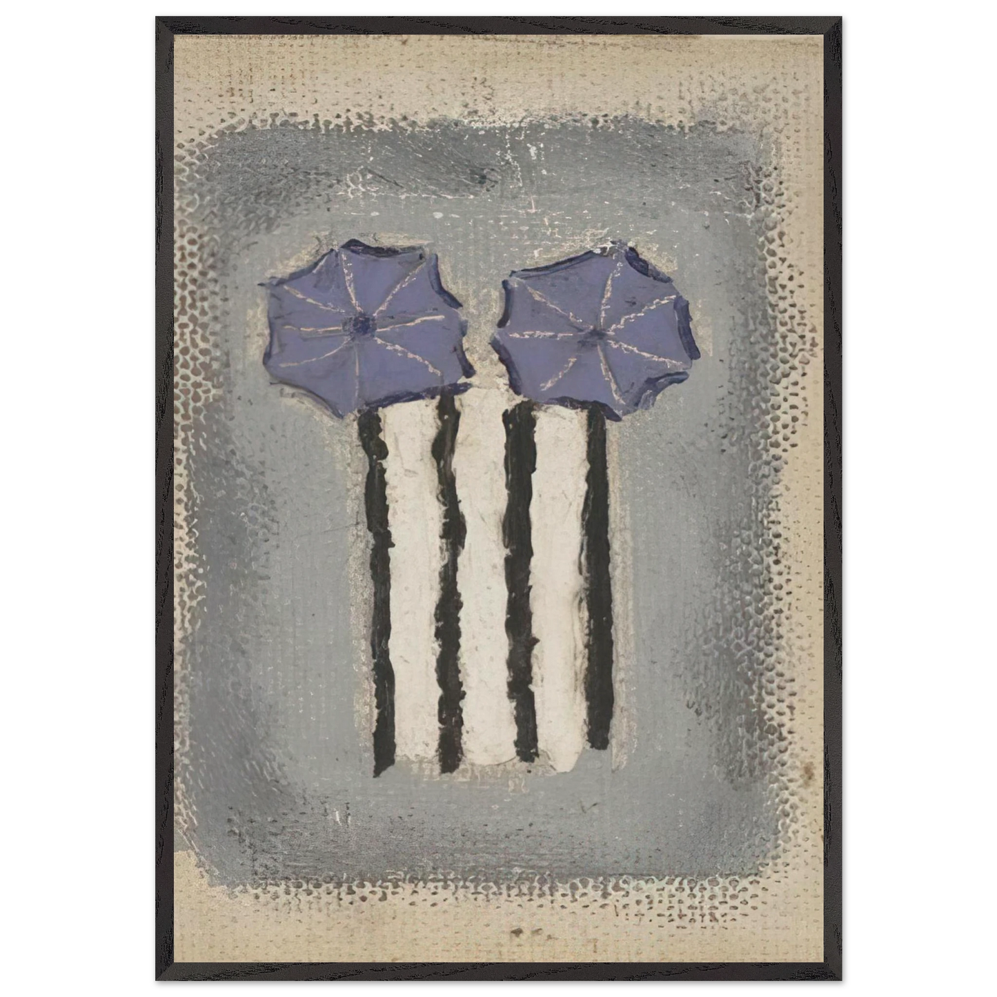 Untitled - 1947 N1 - Forrest Bess 70x100 cm / 28x40 inches Framed Art Print – Black Wooden Frame