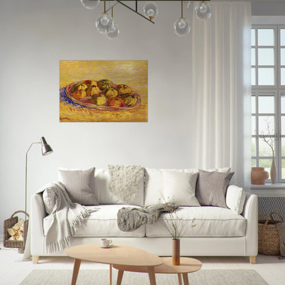 Still Life with Basket of Apples - Vincent van Gogh Brushed Aluminum Print - 70x100 cm / 28x40 inches | Vincent van Gogh Aluminum Print | Vincent van Gogh Prints
