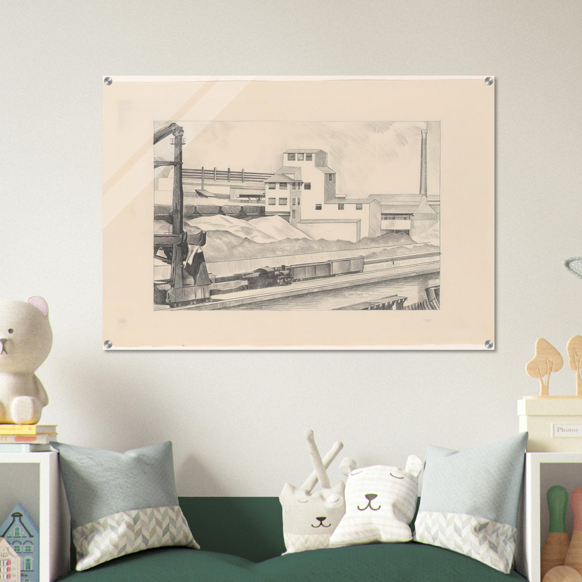 Industrial Series, #1 - 1928 - Charles Sheeler Acrylic Print - 70x100 cm / 28x40″ inches