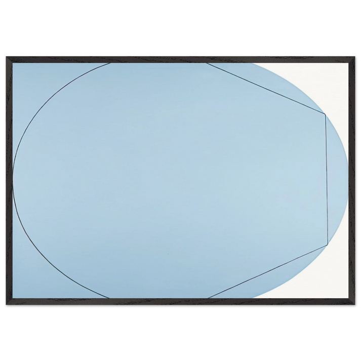 CIRCLE IN AND OUT OF A POLYGON 2 1973 - Robert Mangold 70x100 cm / 28x40 inches Framed Art Print – Black Wooden Frame