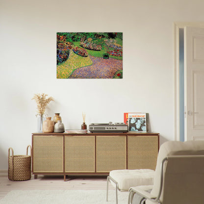Garden in Auvers - Vincent van Gogh Brushed Aluminum Print - 70x100 cm / 28x40 inches | Vincent van Gogh Aluminum Print | Vincent van Gogh Prints