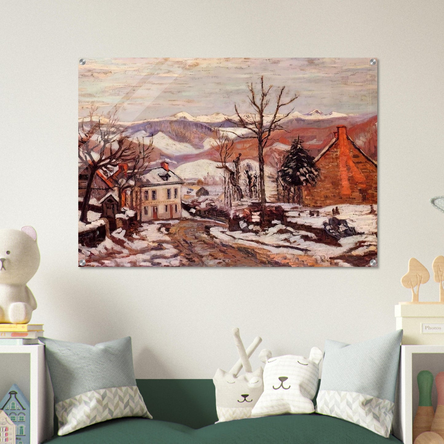 Winter in Saint-Sauves-d'Auvergne - 1900 France - Armand Guillaumin Acrylic Print - 70x100 cm / 28x40″ inches