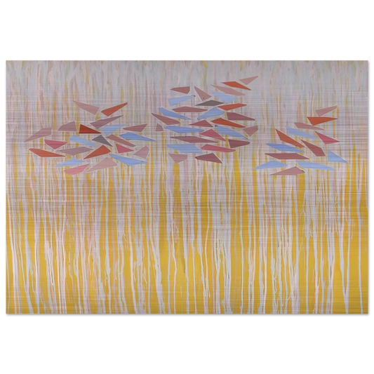Vari-color gold - 1976 - Robert Goodnough Brushed Aluminum Print - 70x100 cm / 28x40 inches | Robert Goodnough Aluminum Print | Robert Goodnough Prints