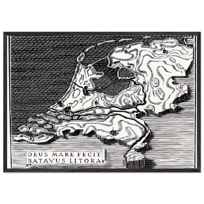 ESCHER 28 - MC Escher 70x100 cm / 28x40 inches Framed Art Print – Black Wooden Frame | Maurits Cornelis Escher Prints