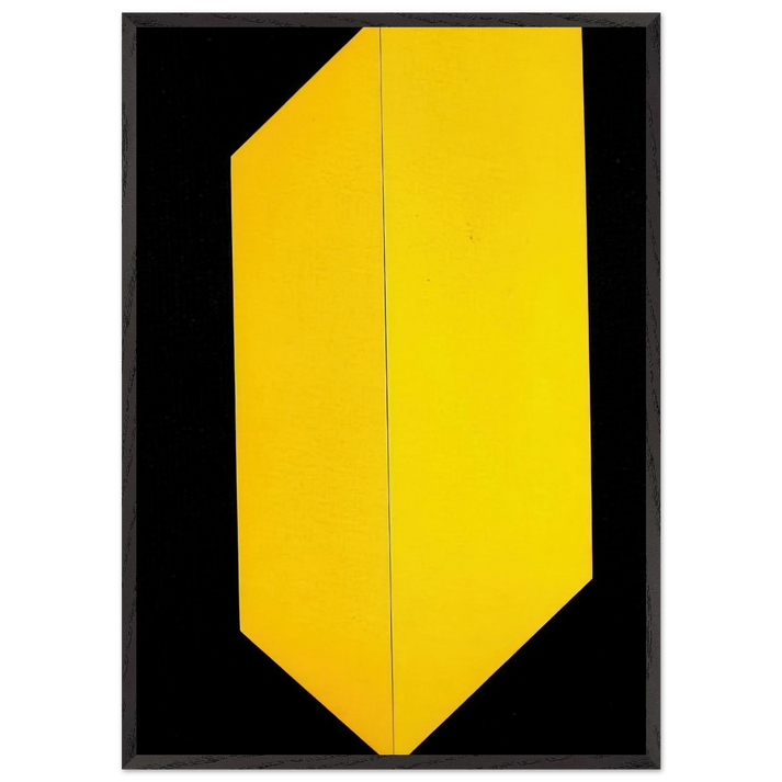Black and Yellow - 2009 - Carmen Herrera 70x100 cm / 28x40 inches Framed Art Print – Black Wooden Frame