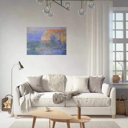 The Manneport, Reflections of Water - claude monet Brushed Aluminum Print - 70x100 cm / 28x40 inches | claude monet Aluminum Print | claude monet Prints