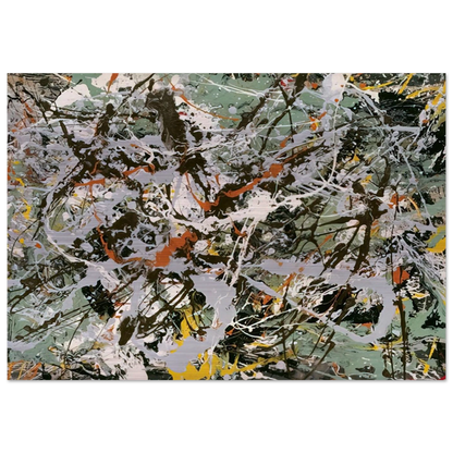 UNTITLED GREEN SILVER 1949 - Jackson Pollock Brushed Aluminum Print - 70x100 cm / 28x40 inches | Jackson Pollock Aluminum Print | Jackson Pollock Prints