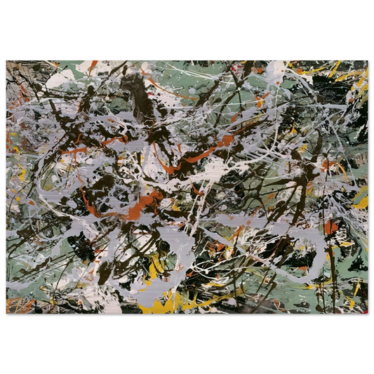 UNTITLED GREEN SILVER 1949 - Jackson Pollock Brushed Aluminum Print - 70x100 cm / 28x40 inches | Jackson Pollock Aluminum Print | Jackson Pollock Prints