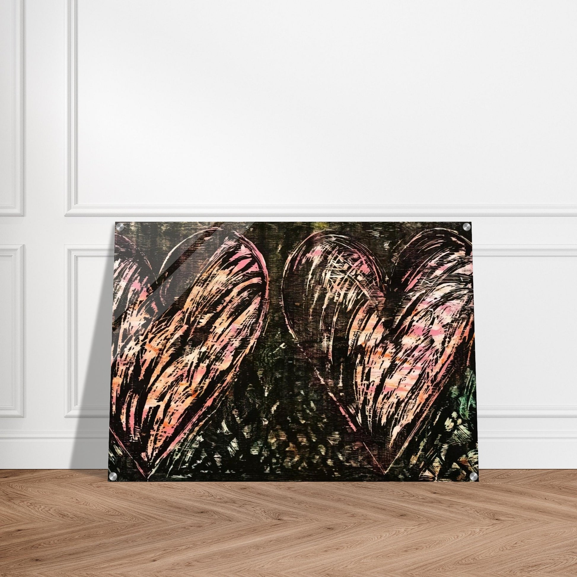 TWO HEARTS IN A FOREST 1981 - Jim Dine Acrylic Print - 70x100 cm / 28x40″ inches