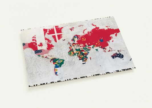 MAPPA 1983 By Alighiero Boetti Pack of 10 Post Cards | Alighiero Boetti Post Cards | A6 (10.5 x 14.8 cm) - 4.1 x 5.8 inches