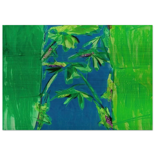 Early Summer - 1980 - Walasse Ting Brushed Aluminum Print - 70x100 cm / 28x40 inches | Walasse Ting Aluminum Print | Walasse Ting Prints