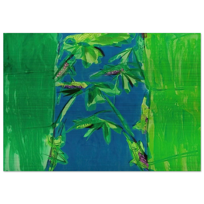 Early Summer - 1980 - Walasse Ting Brushed Aluminum Print - 70x100 cm / 28x40 inches | Walasse Ting Aluminum Print | Walasse Ting Prints