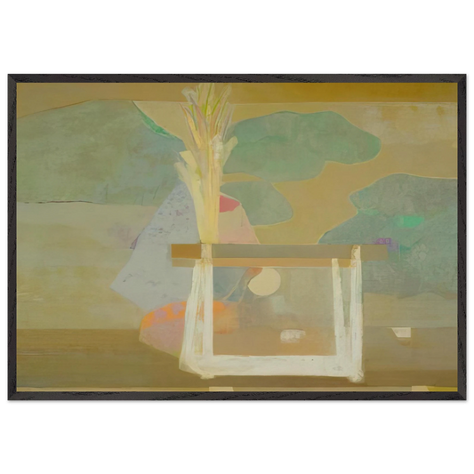 A Well - 1966 - Kenzo Okada 70x100 cm / 28x40 inches Framed Art Print – Black Wooden Frame