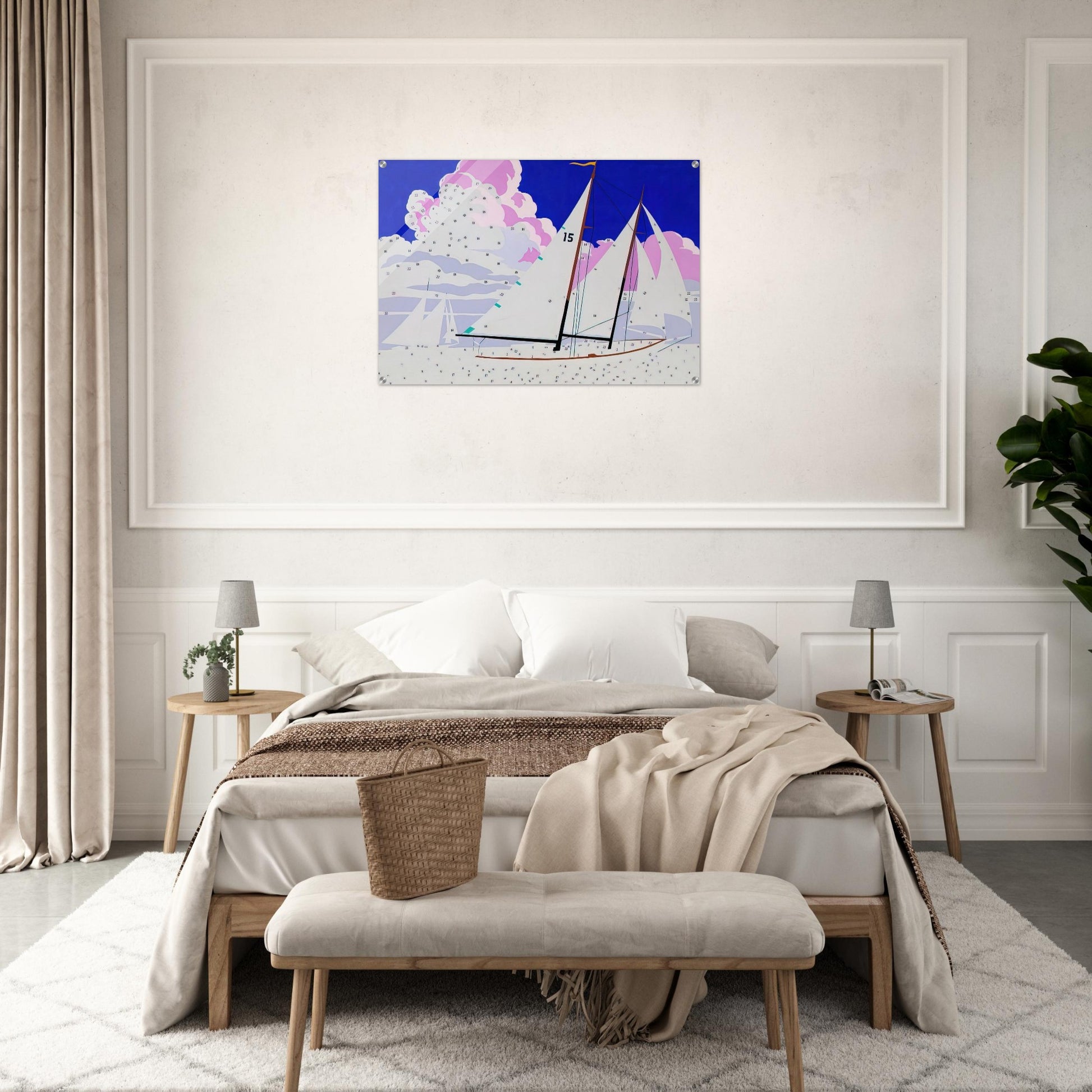 Do It Yourself  Sailboats  - Andy Warhol Acrylic Print - 70x100 cm / 28x40″ inches