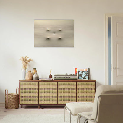 Superficie Bianca - 1967 - Enrico Castellani Brushed Aluminum Print - 70x100 cm / 28x40 inches | Enrico Castellani Aluminum Print | Enrico Castellani Prints