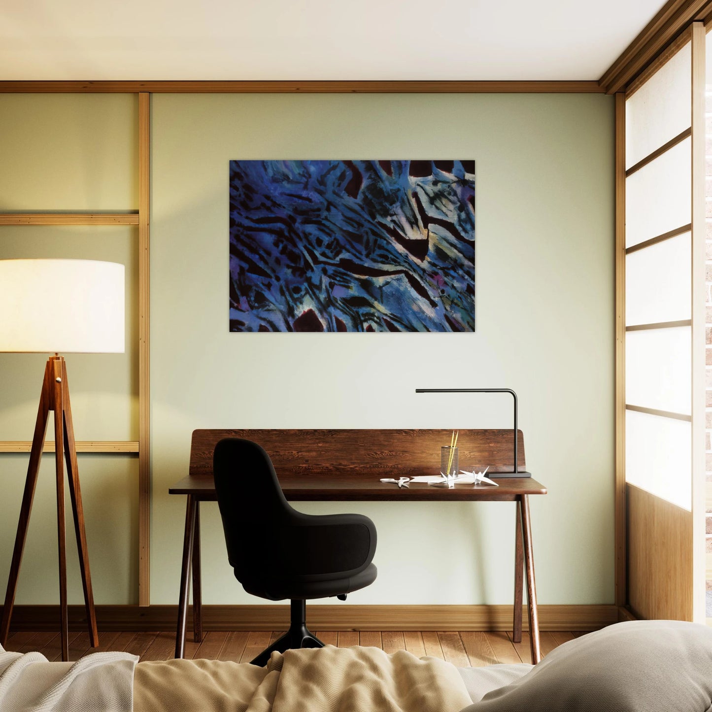 Fishes’ Sanctuary - 1969 - Alfred Manessier Brushed Aluminum Print - 70x100 cm / 28x40 inches | Alfred Manessier Aluminum Print | Alfred Manessier Prints