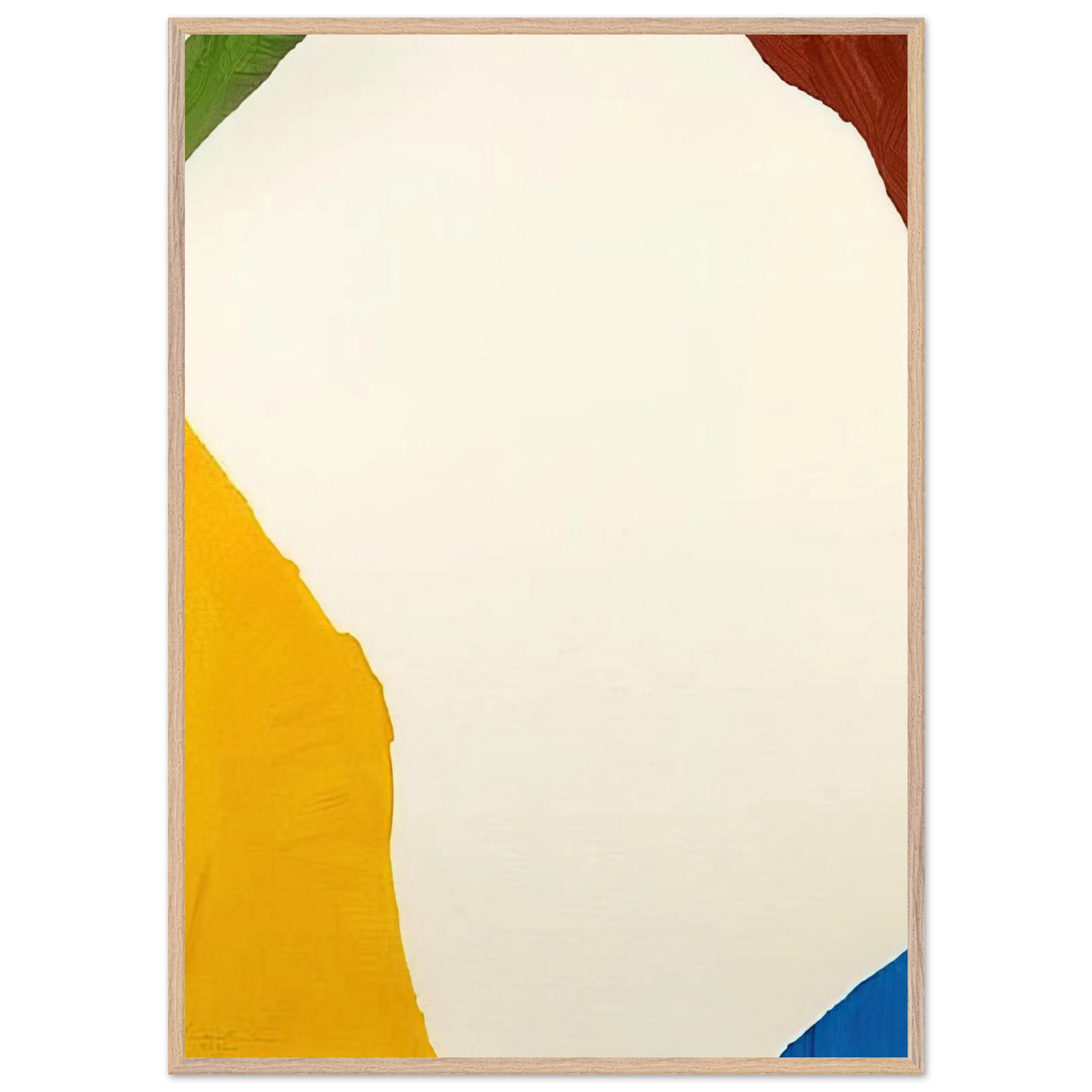 Helen Frankenthaler - Wind Directions - 1970 Wall art - 28x43  cm / XL (11x17 inches) - Premium Wooden Framed Poster With Fine Art Paper-canvas - Wood frame