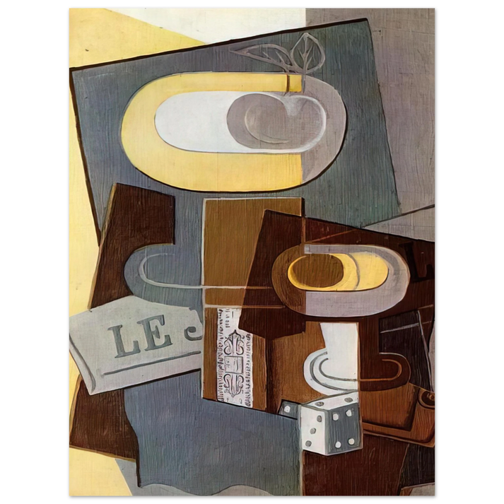 Juan Gris - THE DICE 1922  75x100 cm / 30x40inches Fine Art Poster