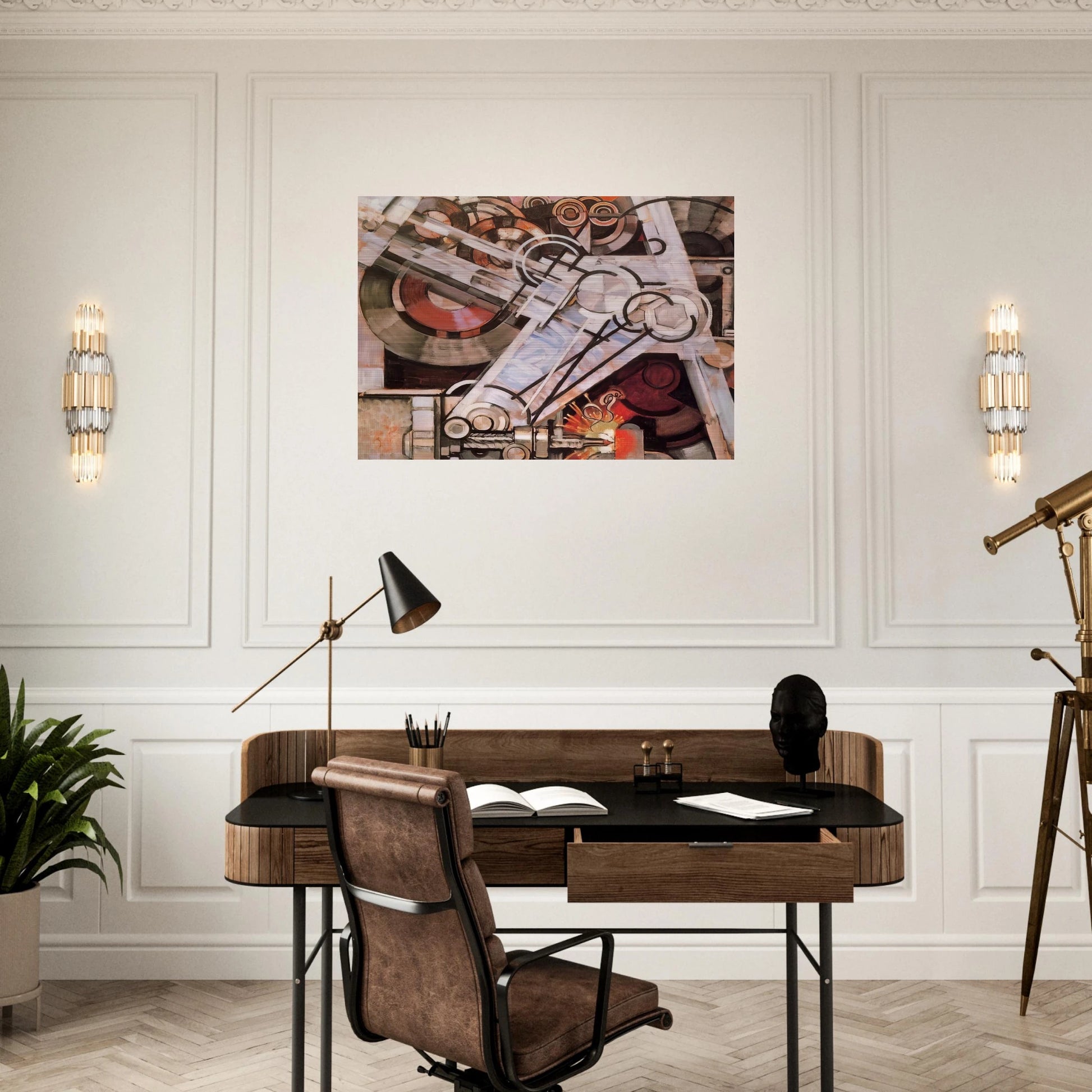 Drill - Frantisek Kupka Brushed Aluminum Print - 70x100 cm / 28x40 inches | Frantisek Kupka Aluminum Print | Frantisek Kupka Prints