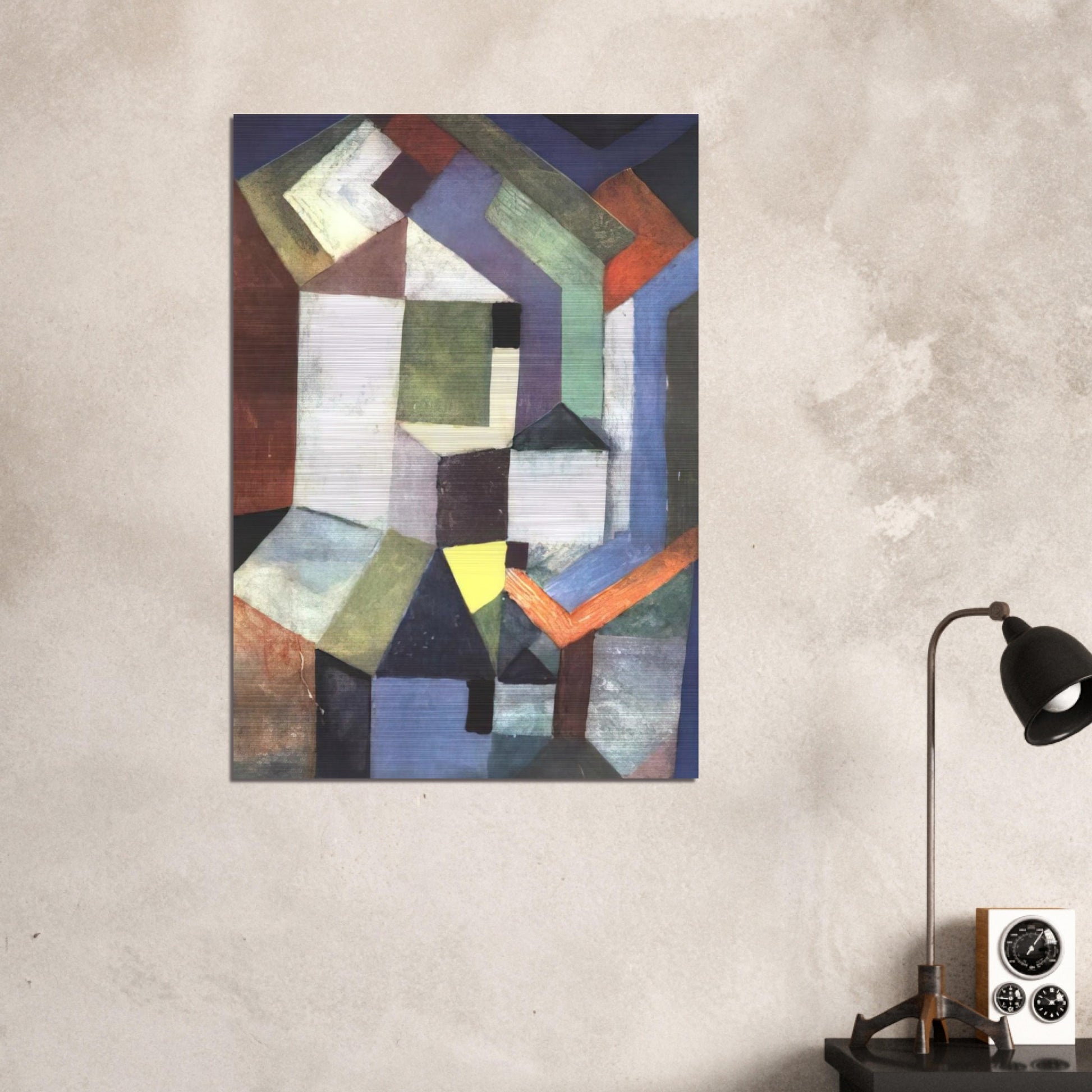 PIOUS NORTHERN LANDSCAPE 1917 - Paul Klee Brushed Aluminum Print - 70x100 cm / 28x40 inches | Paul Klee Aluminum Print | Paul Klee Prints