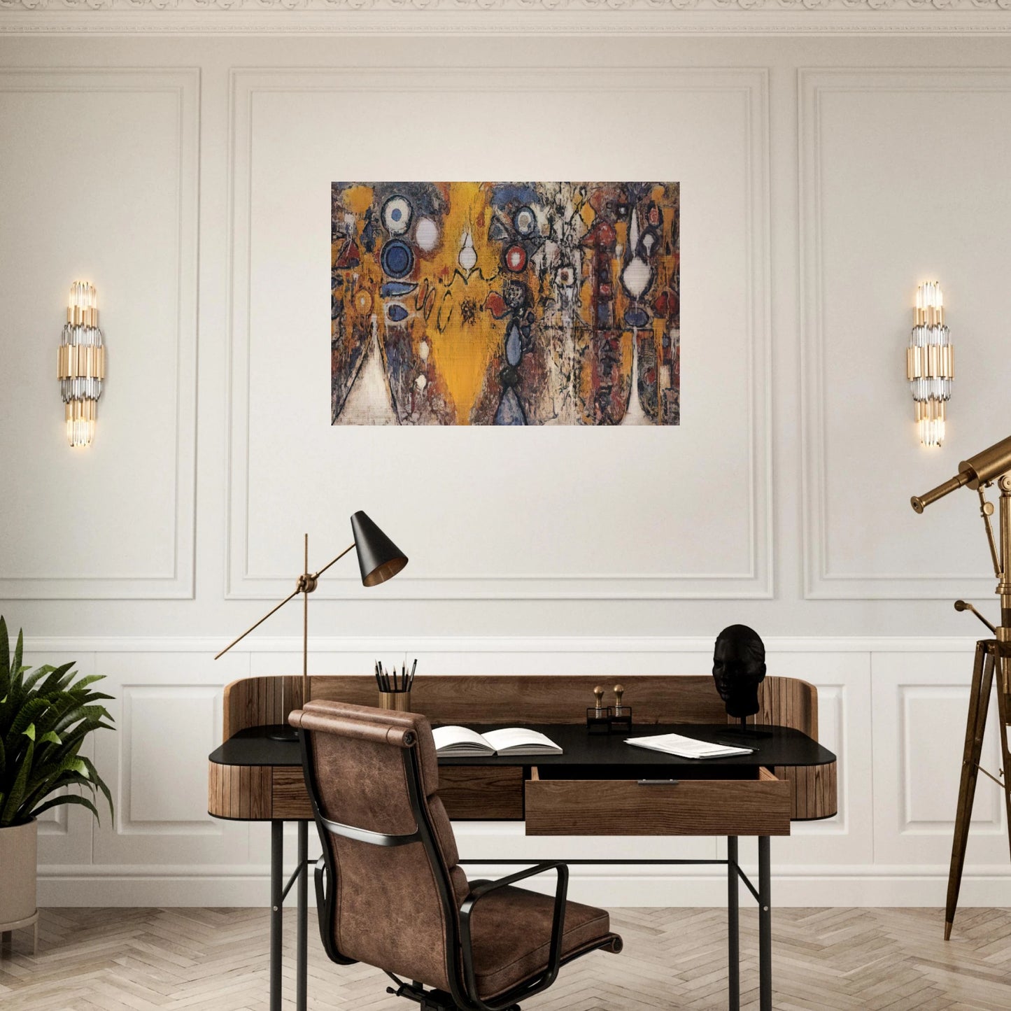 Number 1 - 1951 - Richard Pousette-Dart Brushed Aluminum Print - 70x100 cm / 28x40 inches | Richard Pousette-Dart Aluminum Print | Richard Pousette-Dart Prints